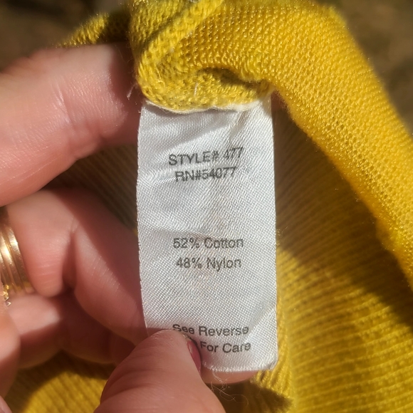 CAbi mustard yellow burnout sweater - Picture 6 of 6